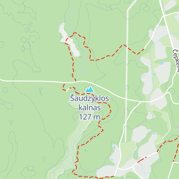 Map of Šaudzyklos kalnas