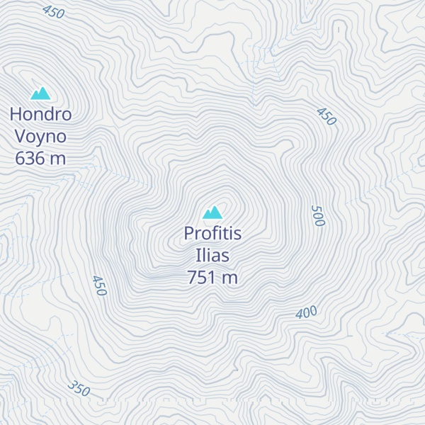 Map of Profitis Ilias