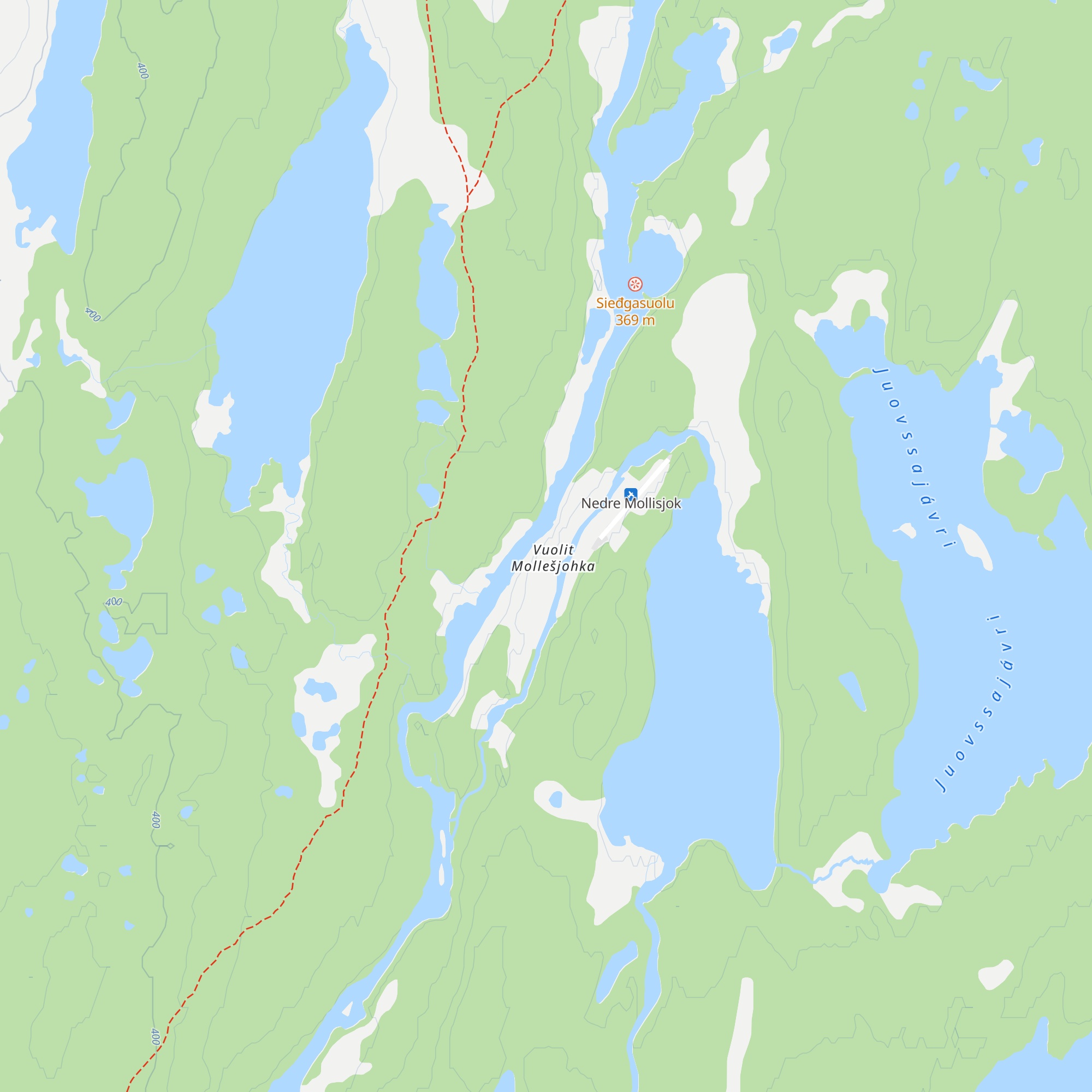 Nedre Mollisjok Fjellstue map