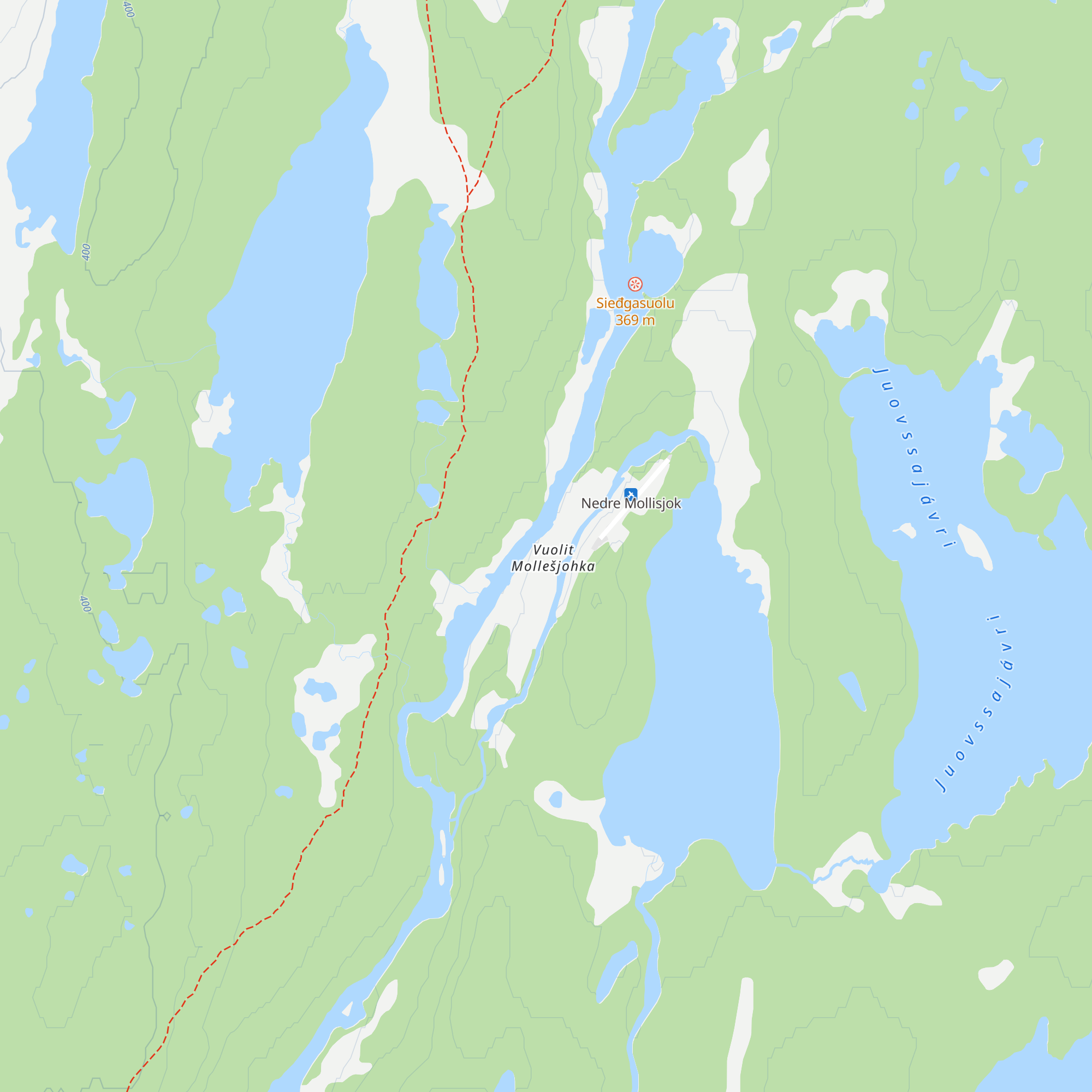 Nedre Mollisjok Fjellstue map