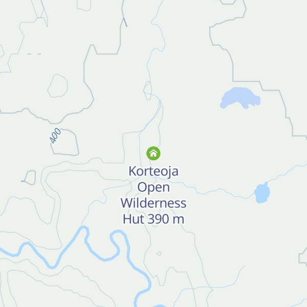 Map of Korteoja Open Wilderness Hut