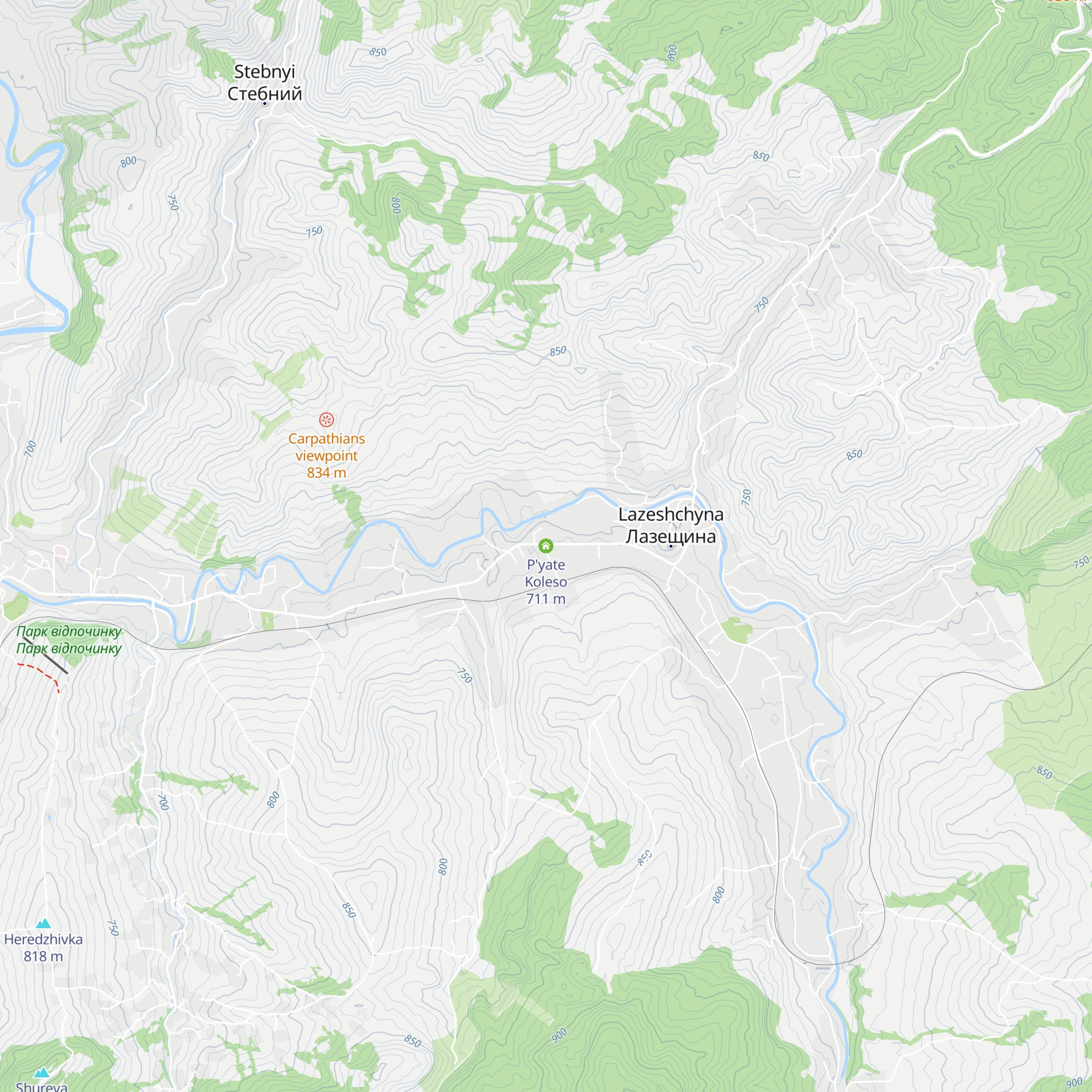 P'yate Koleso map