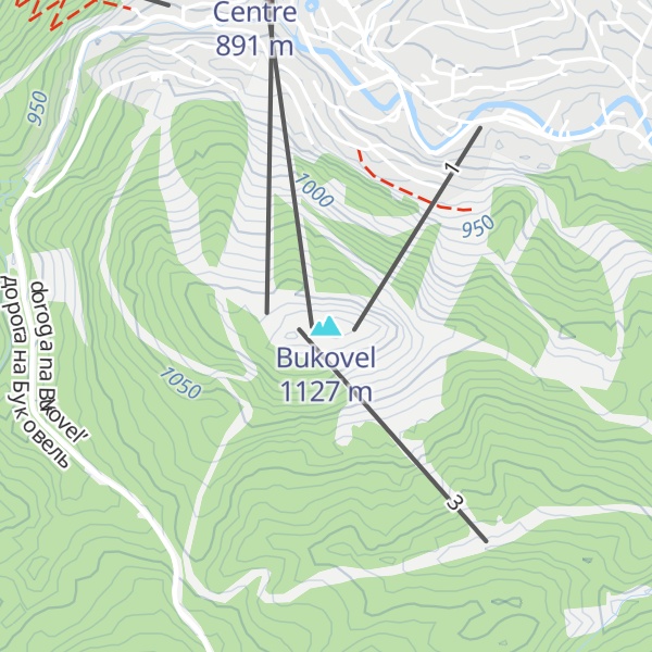 Map of Bukovel