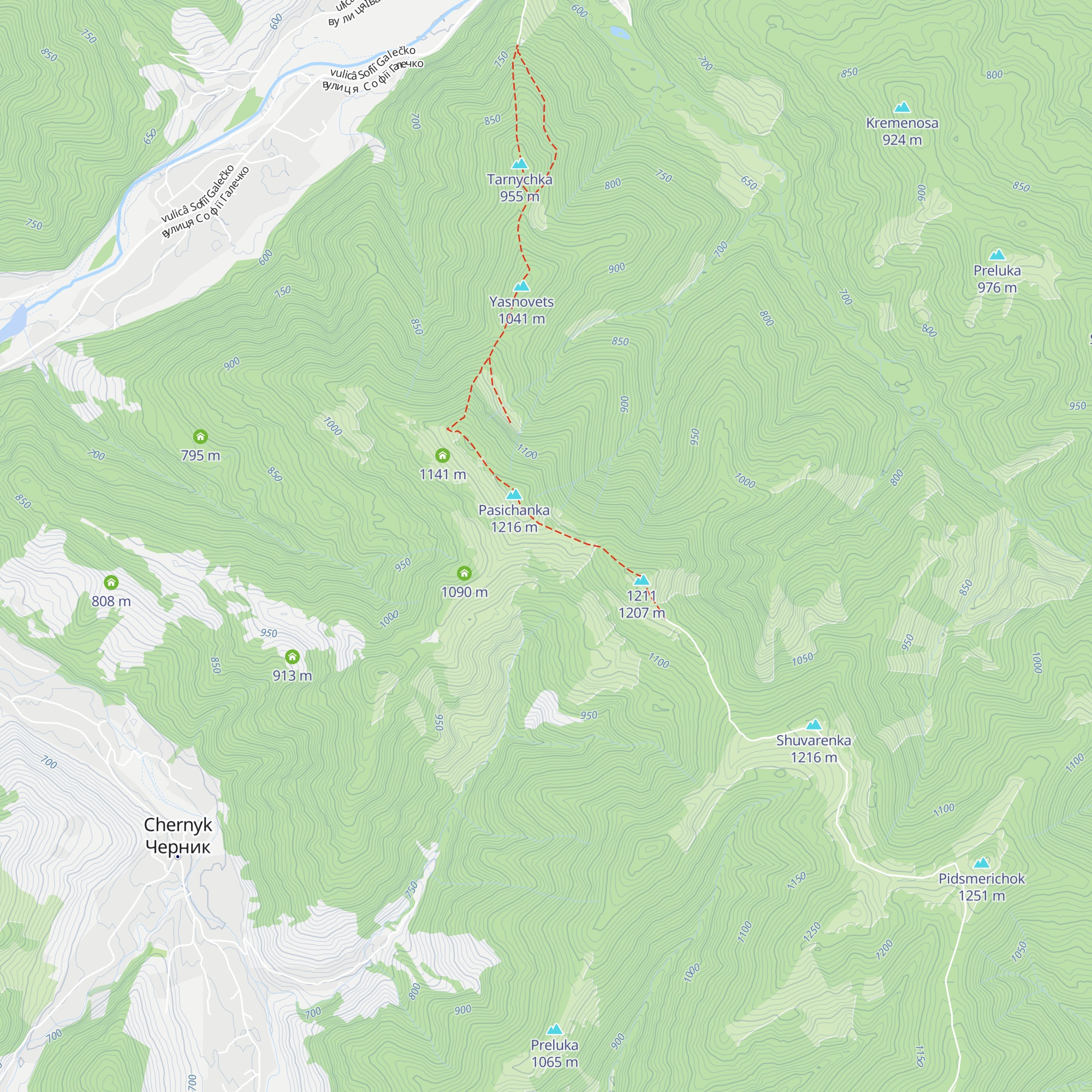 Hata Z Burzhuikoyu map