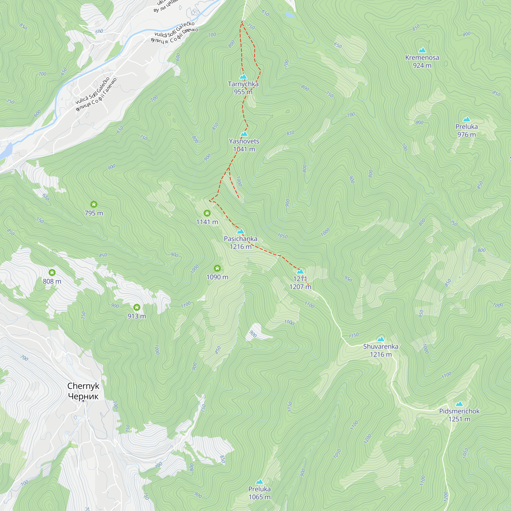 Hata Z Burzhuikoyu map
