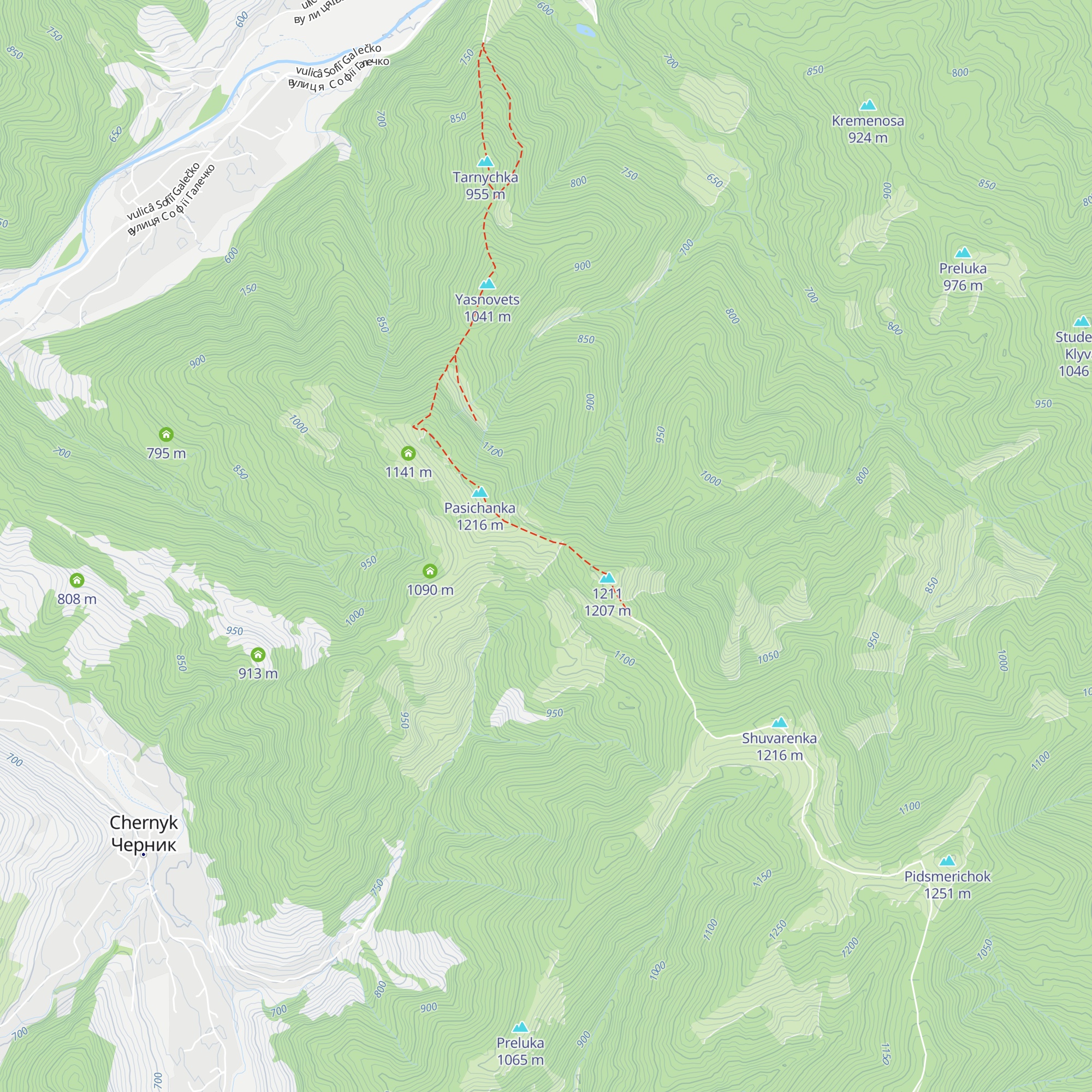 Hata Z Burzhuikoyu map