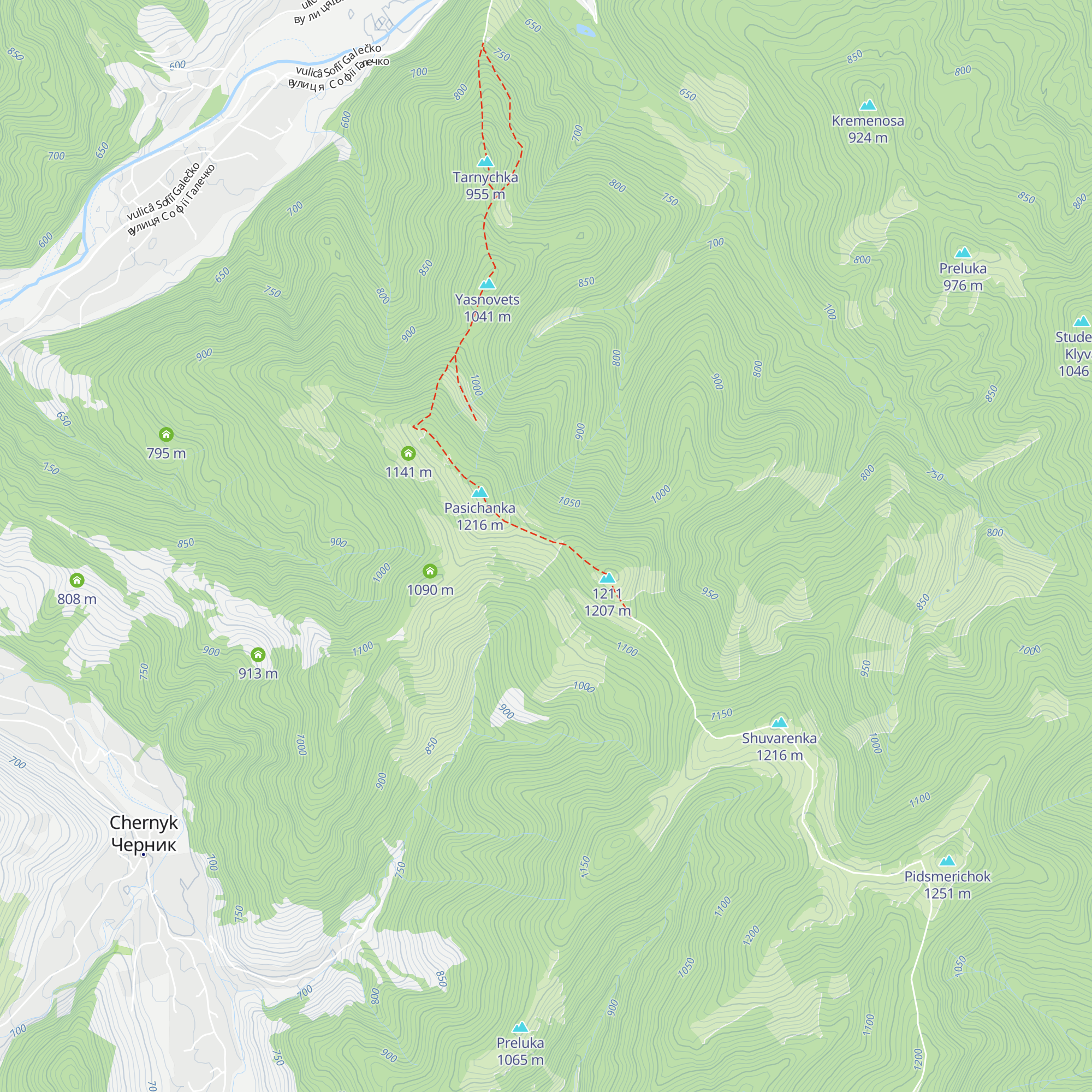 Hata Z Burzhuikoyu map
