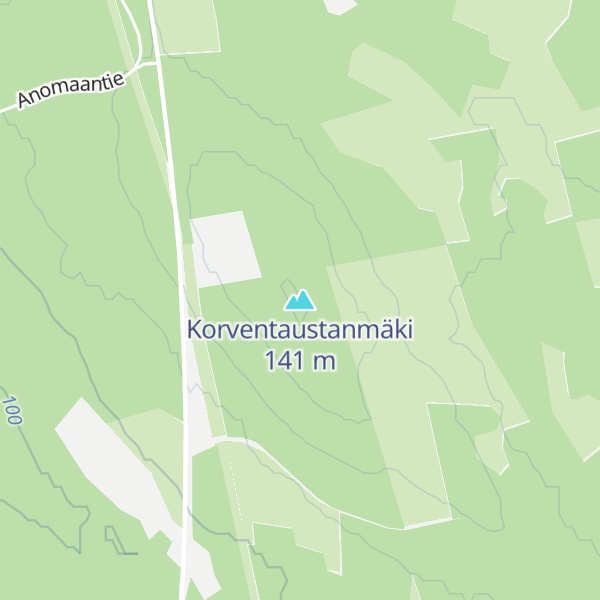 Map of Korventaustanmäki