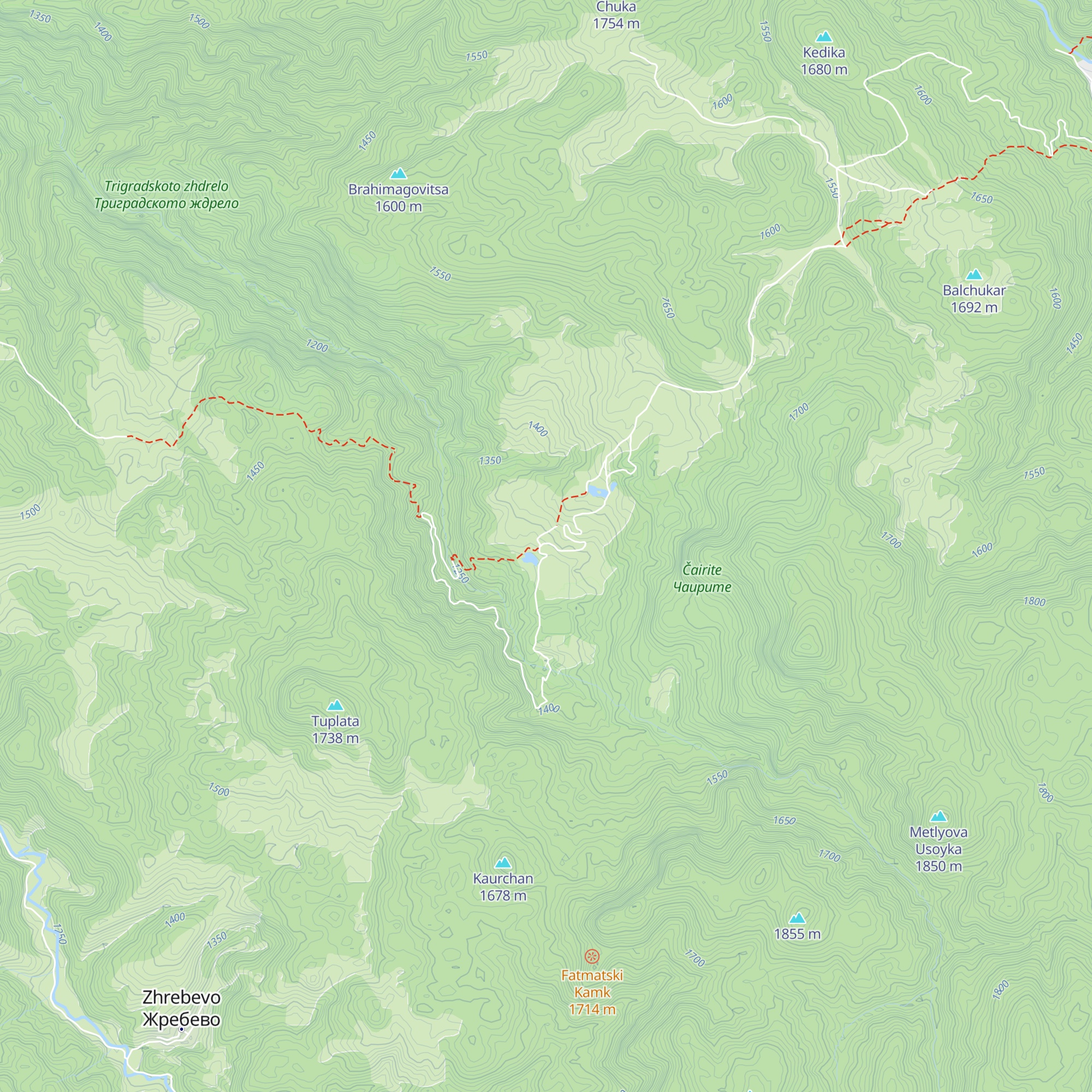 Chairski Ezera map