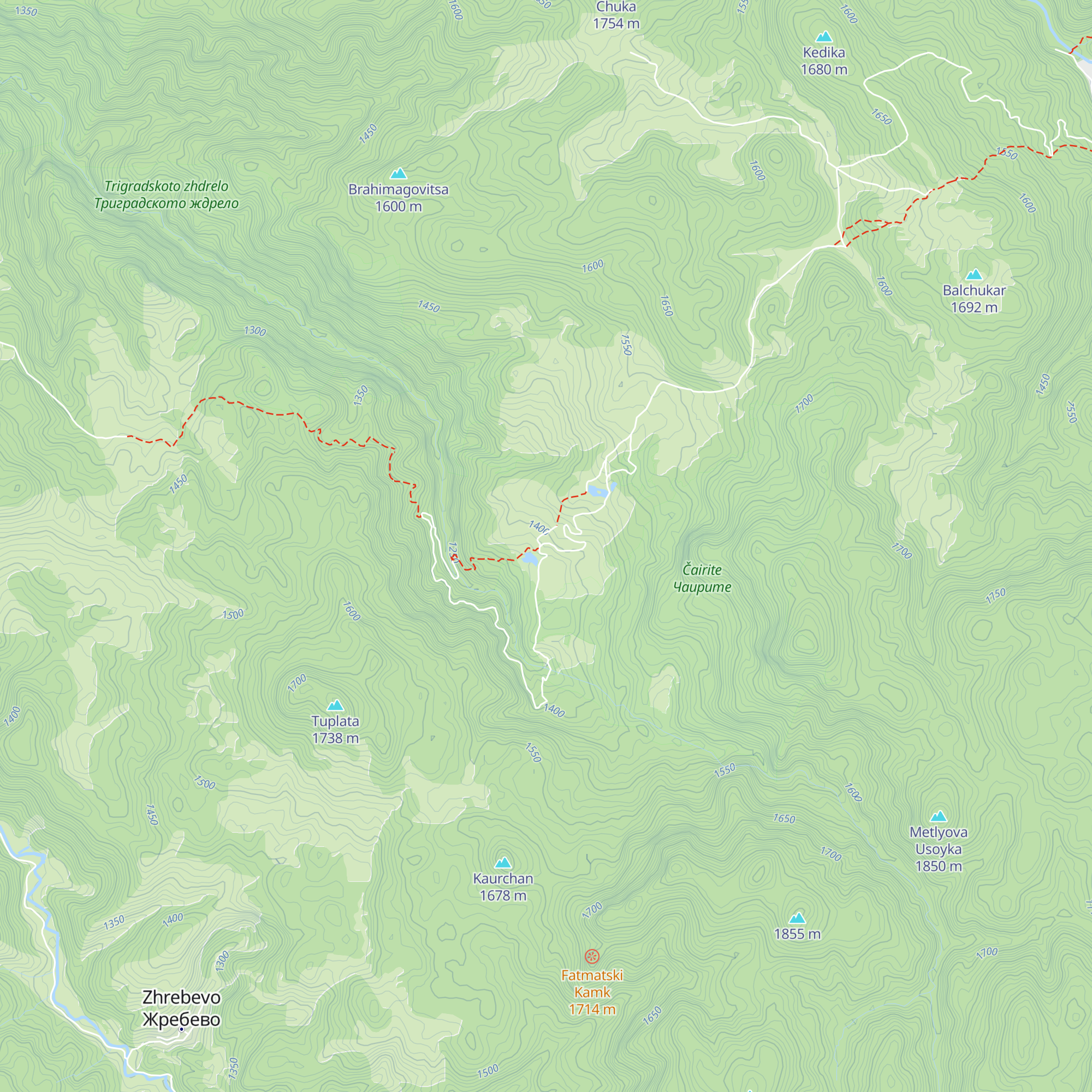 Chairski Ezera map