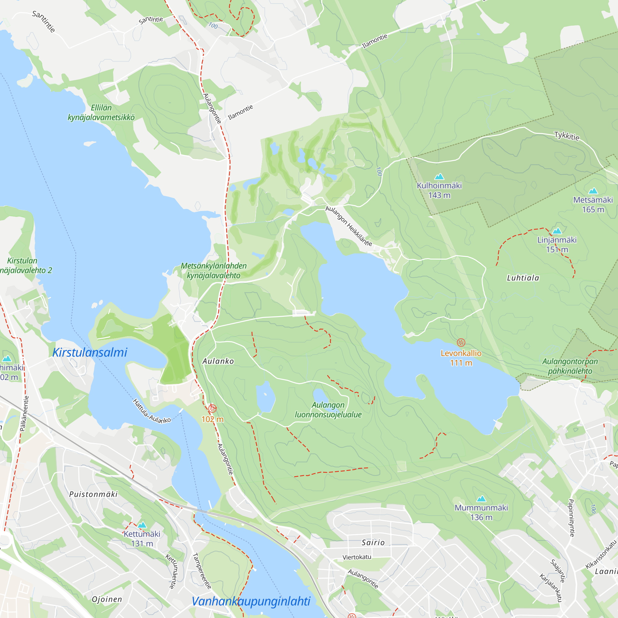 Aulangonjärven kota map