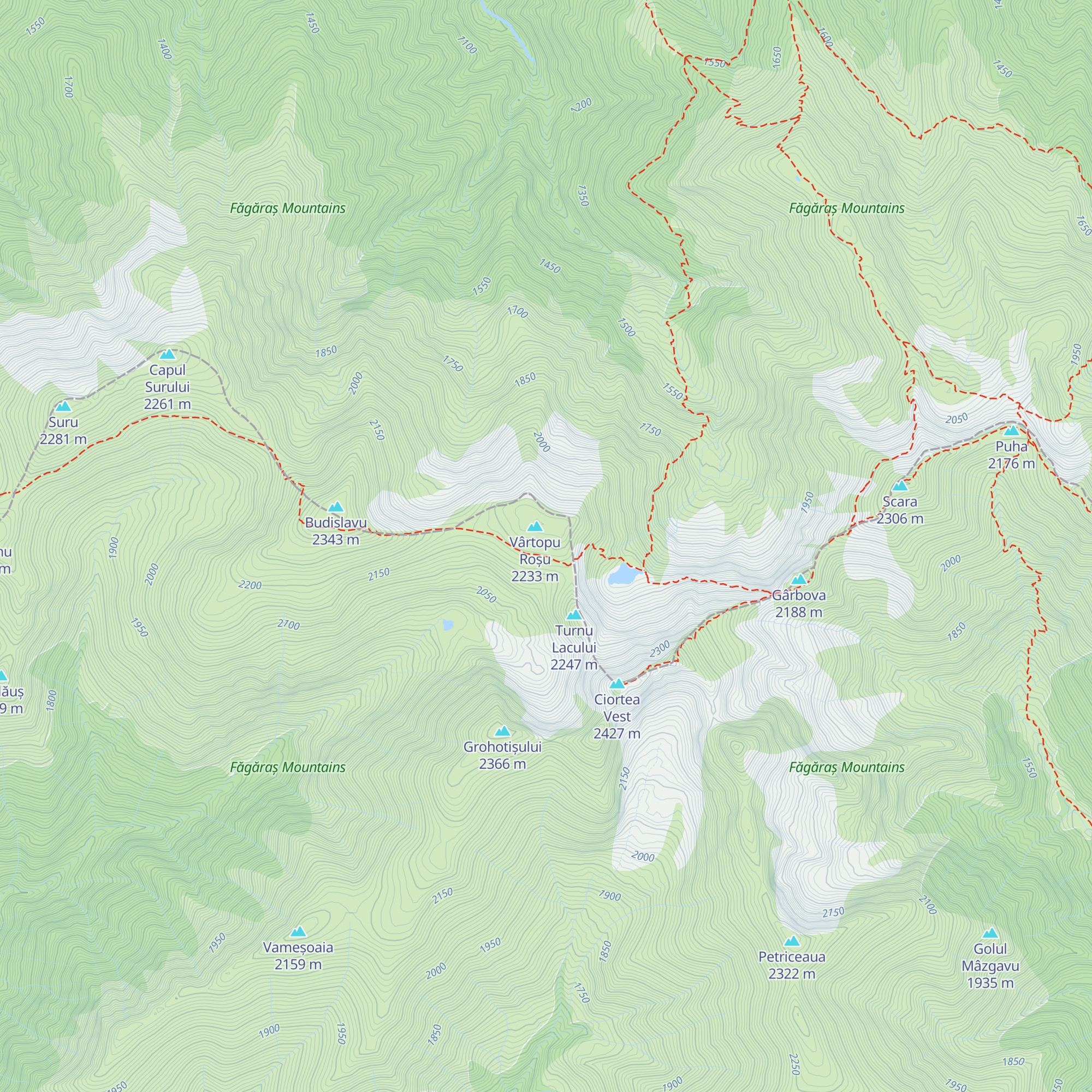Refugiul Portița Avrigului map