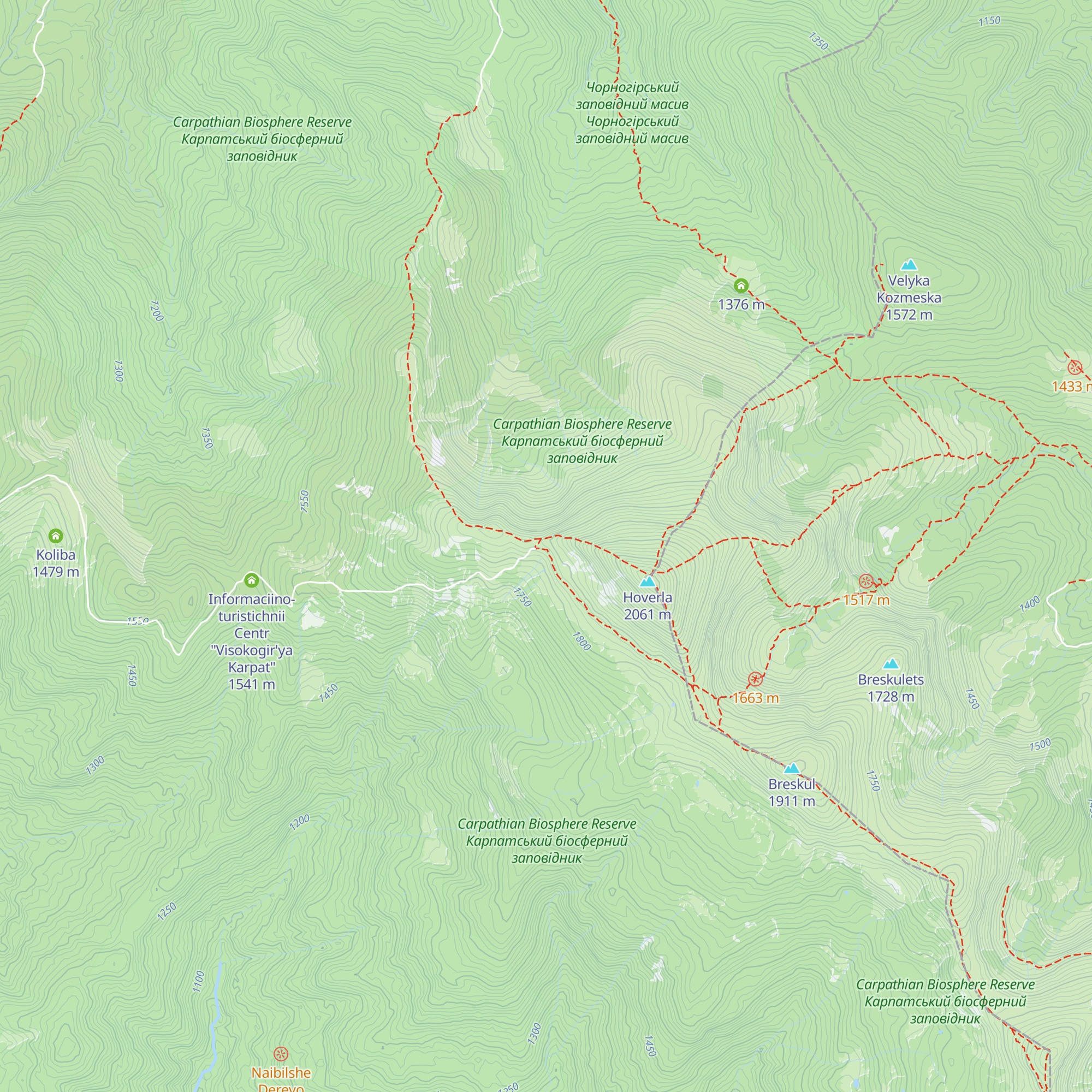 Ekologichnii Punkt "U Pidnizhzhi Goverli" map