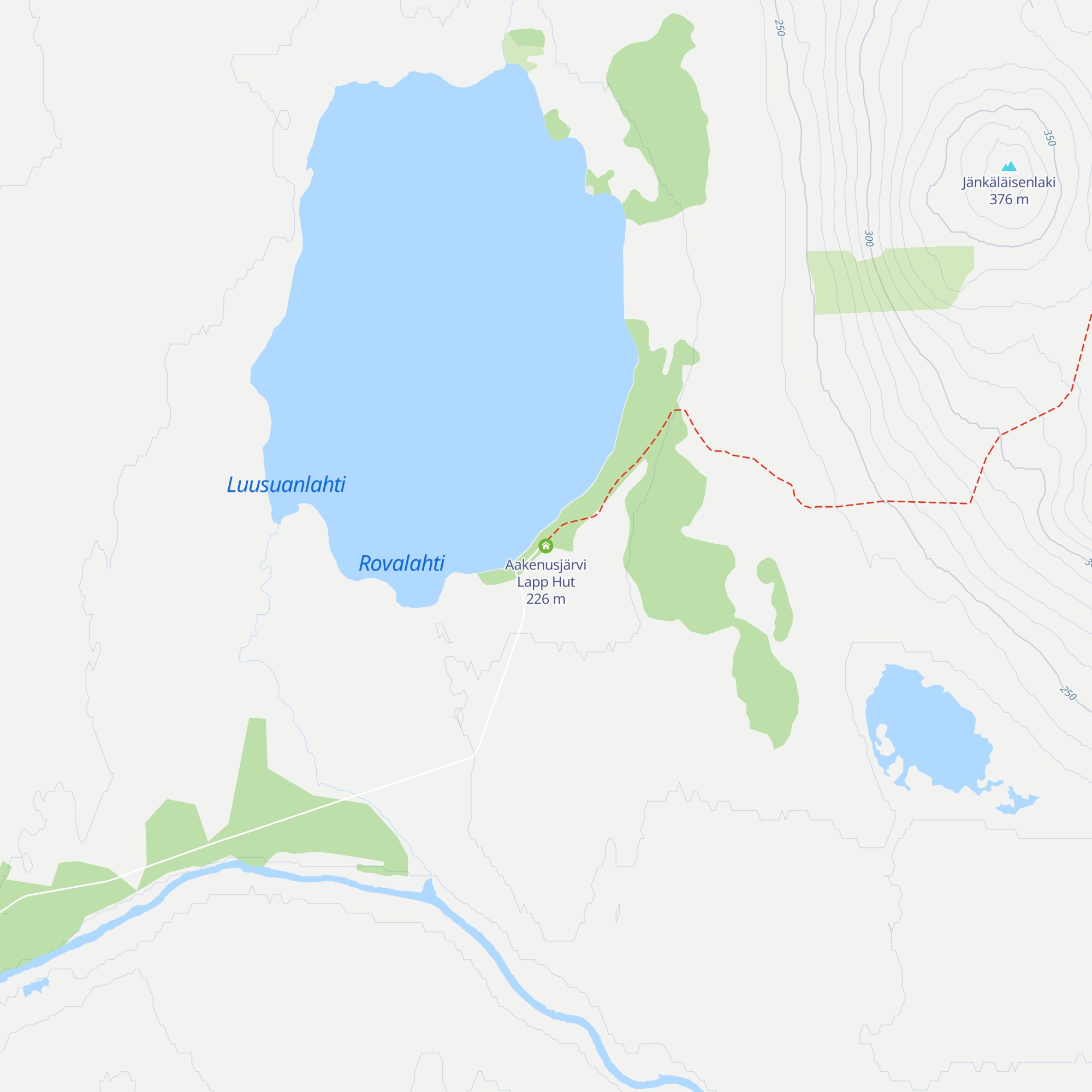 Aakenusjärvi Lapp Hut map