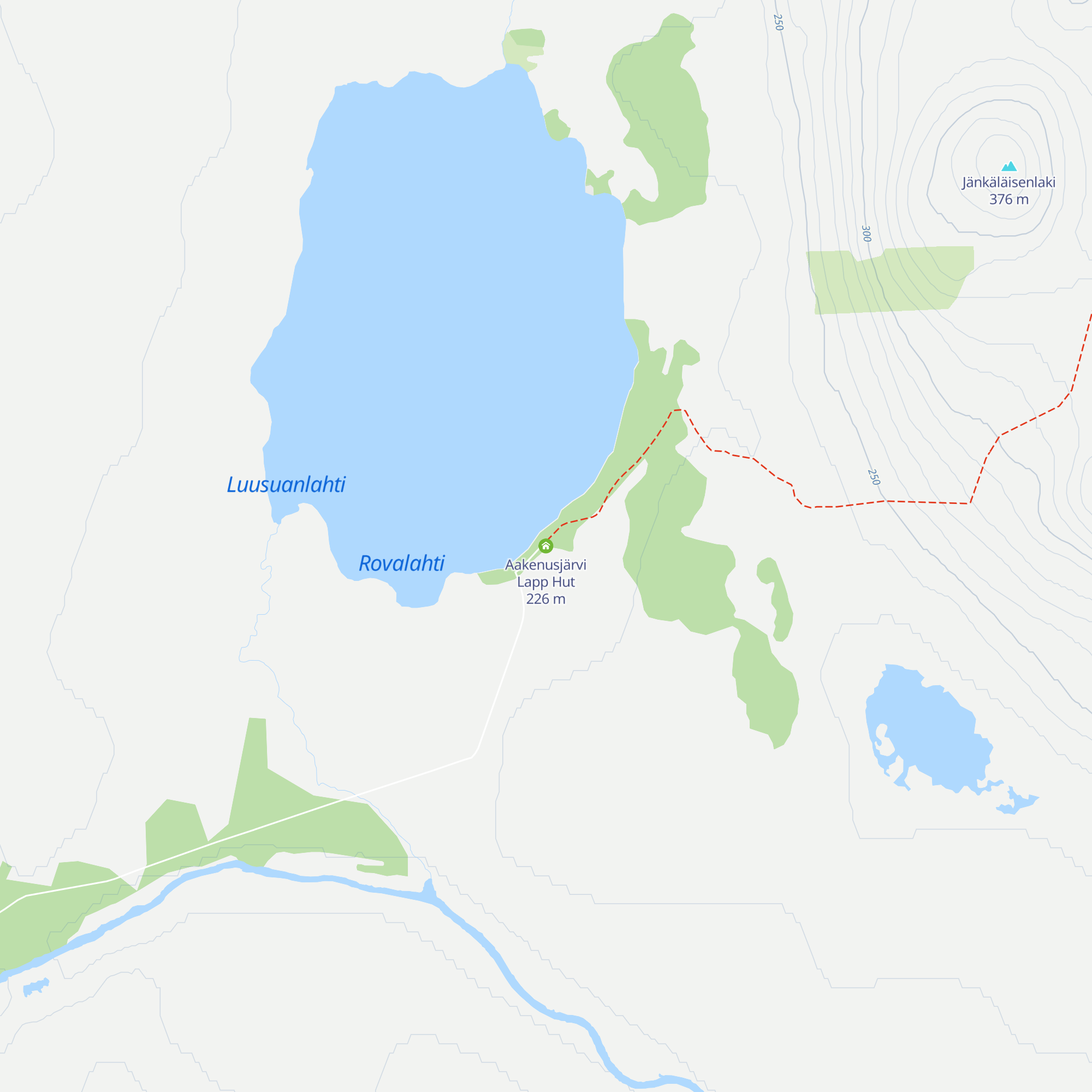 Aakenusjärvi Lapp Hut map