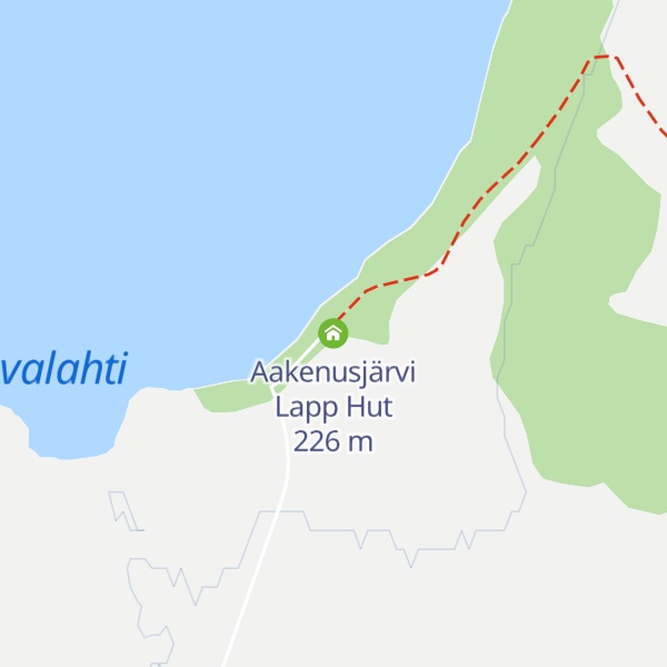 Map of Aakenusjärvi Lapp Hut
