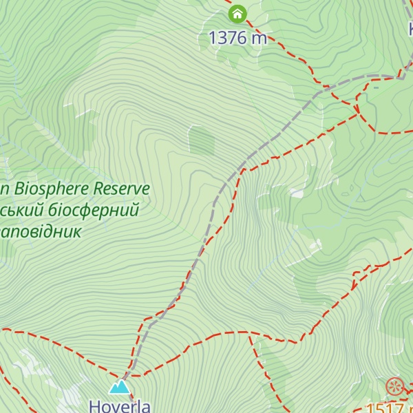 Map of Mala Hoverla