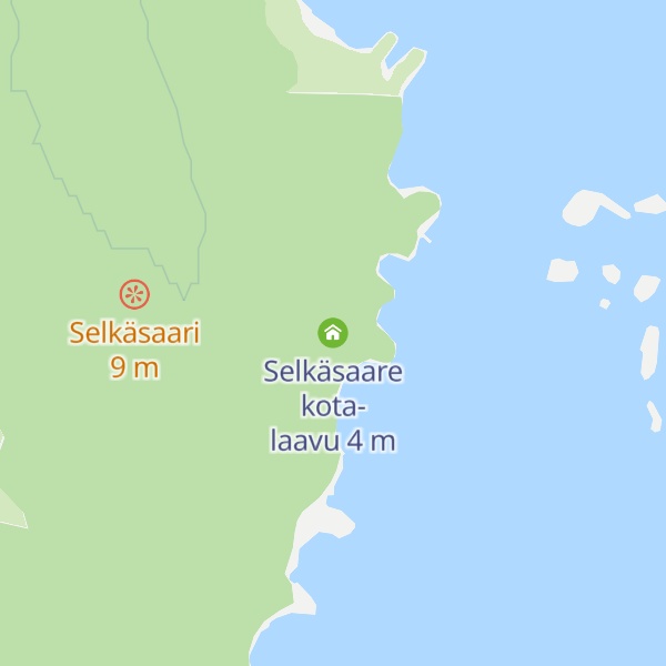 Map of Selkäsaare kota-laavu