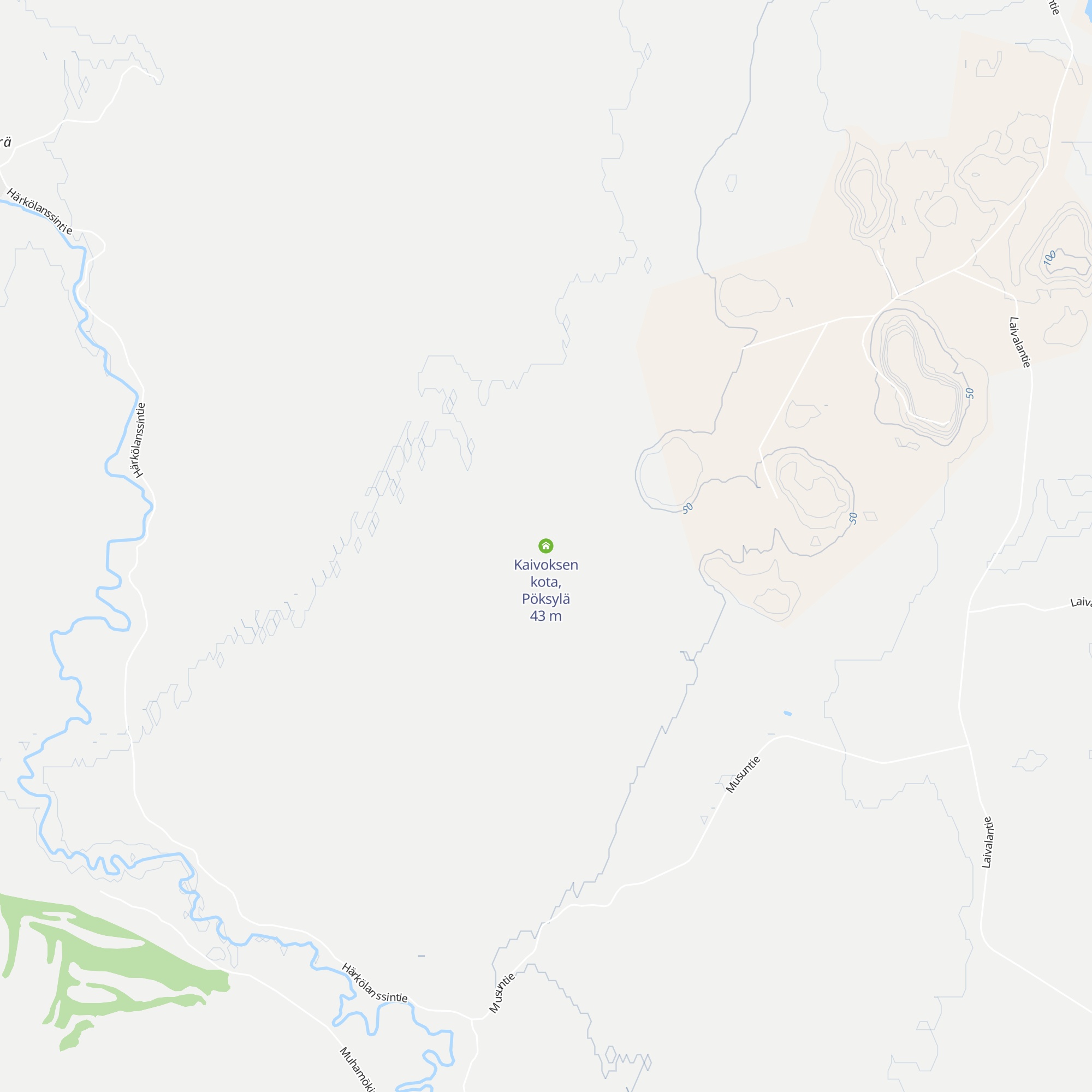 Kaivoksen kota, Pöksylä map