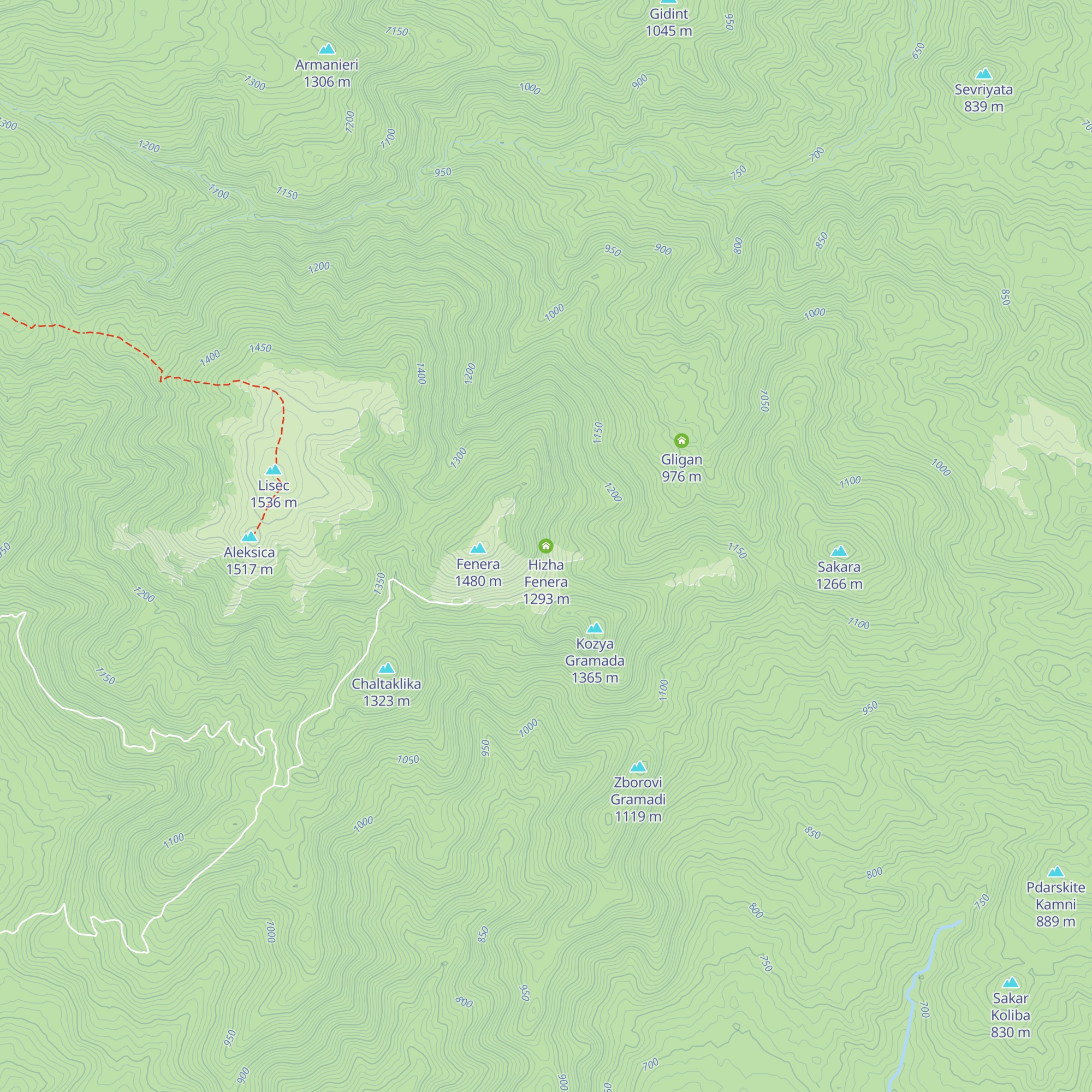 Hizha Fenera map