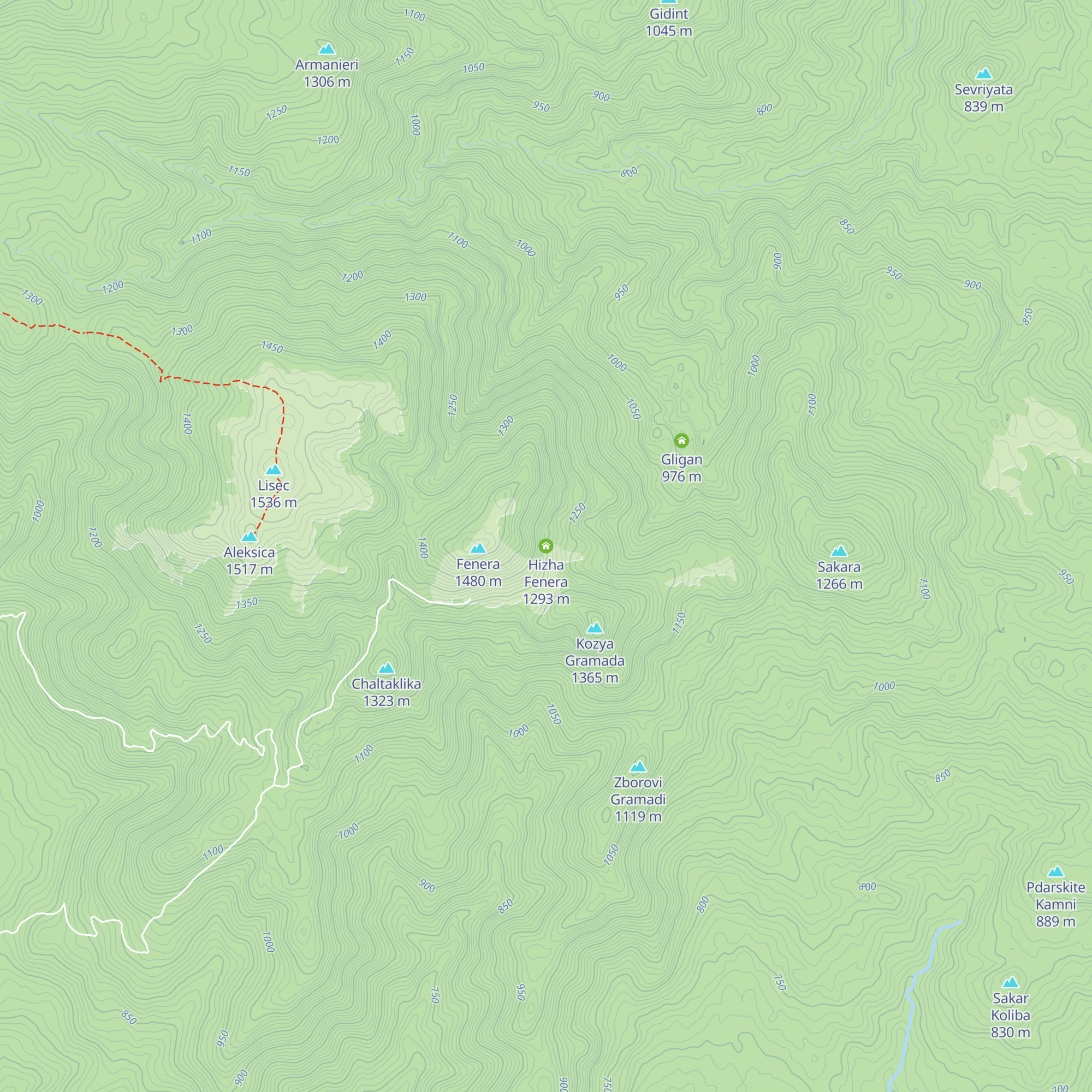 Hizha Fenera map