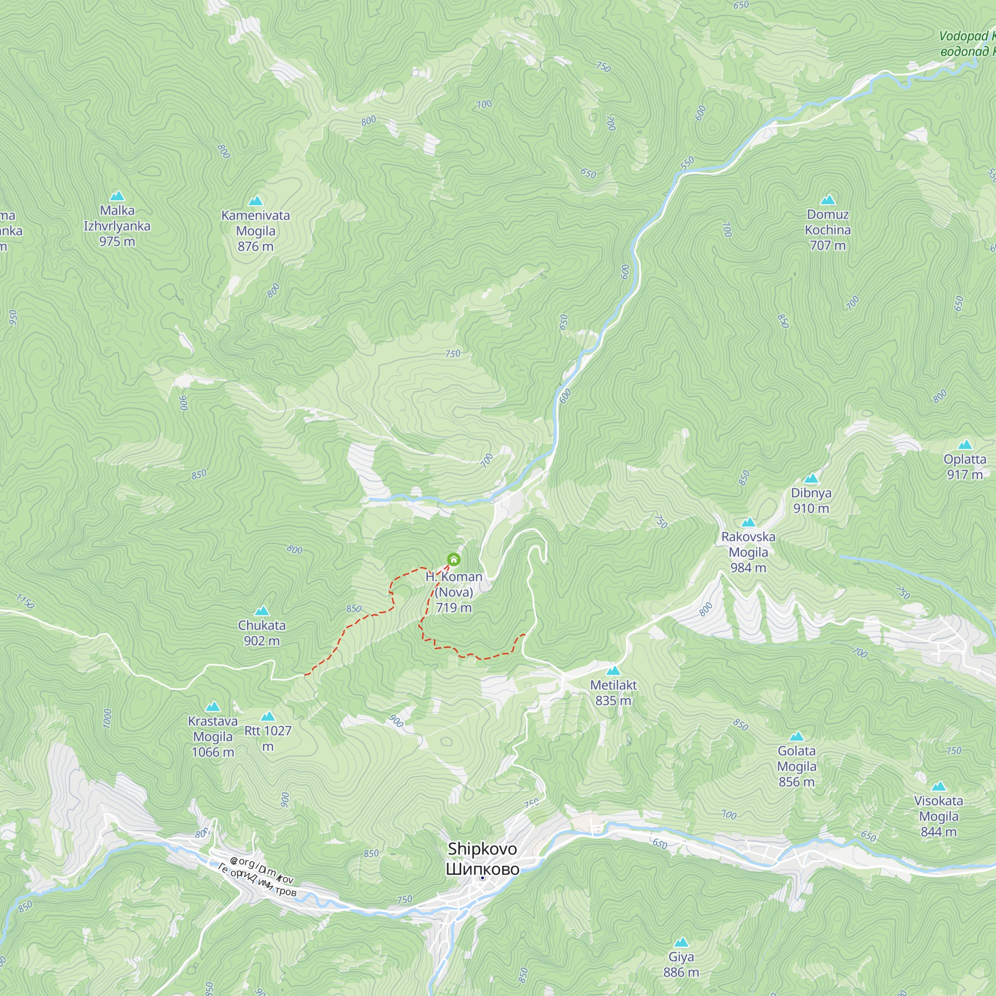 H. Koman (Stara, Izostavena) map