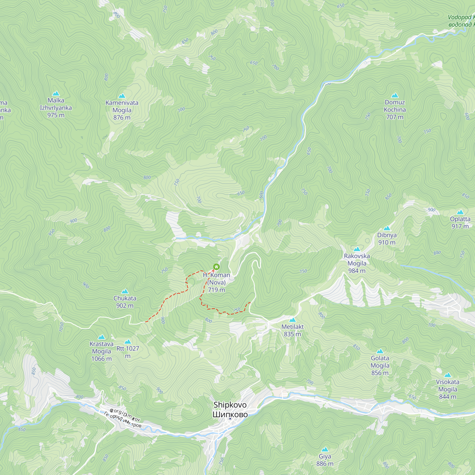 H. Koman (Stara, Izostavena) map
