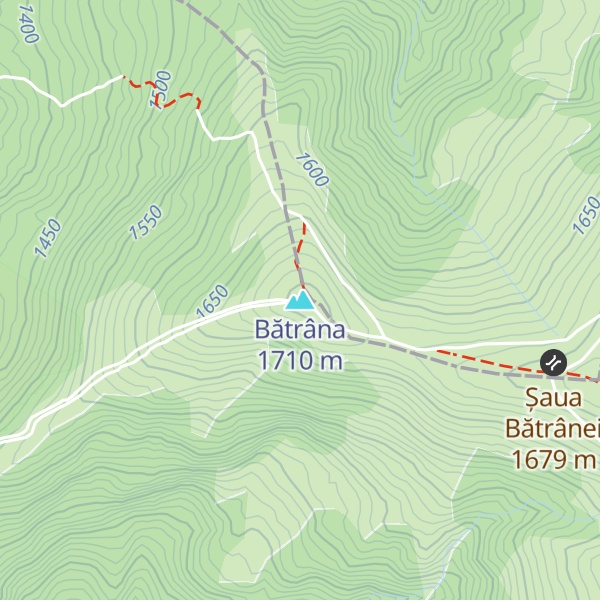 Map of Bătrâna