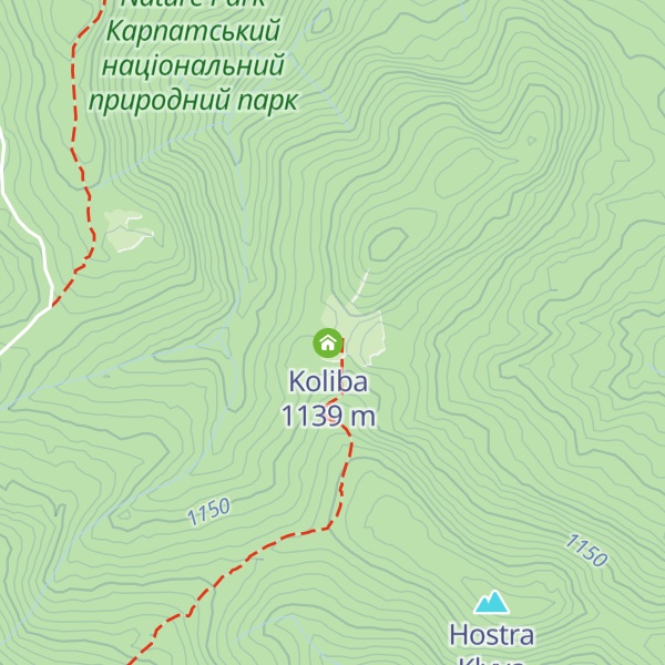 Map of Borsuchyna Mountain Hut