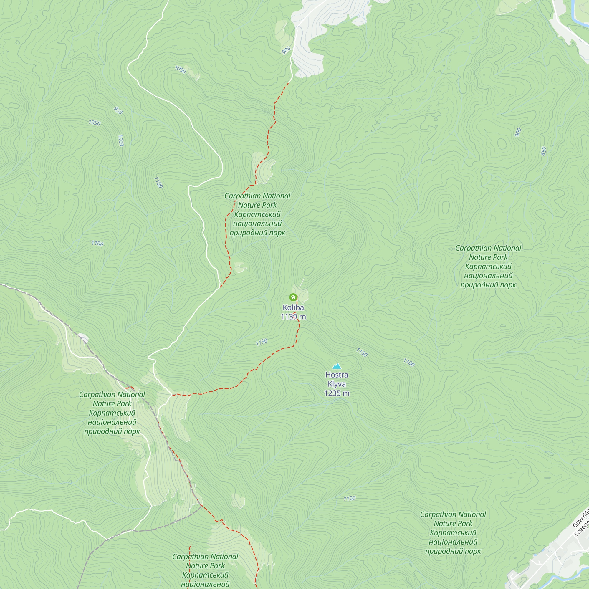 Borsuchyna Mountain Hut map