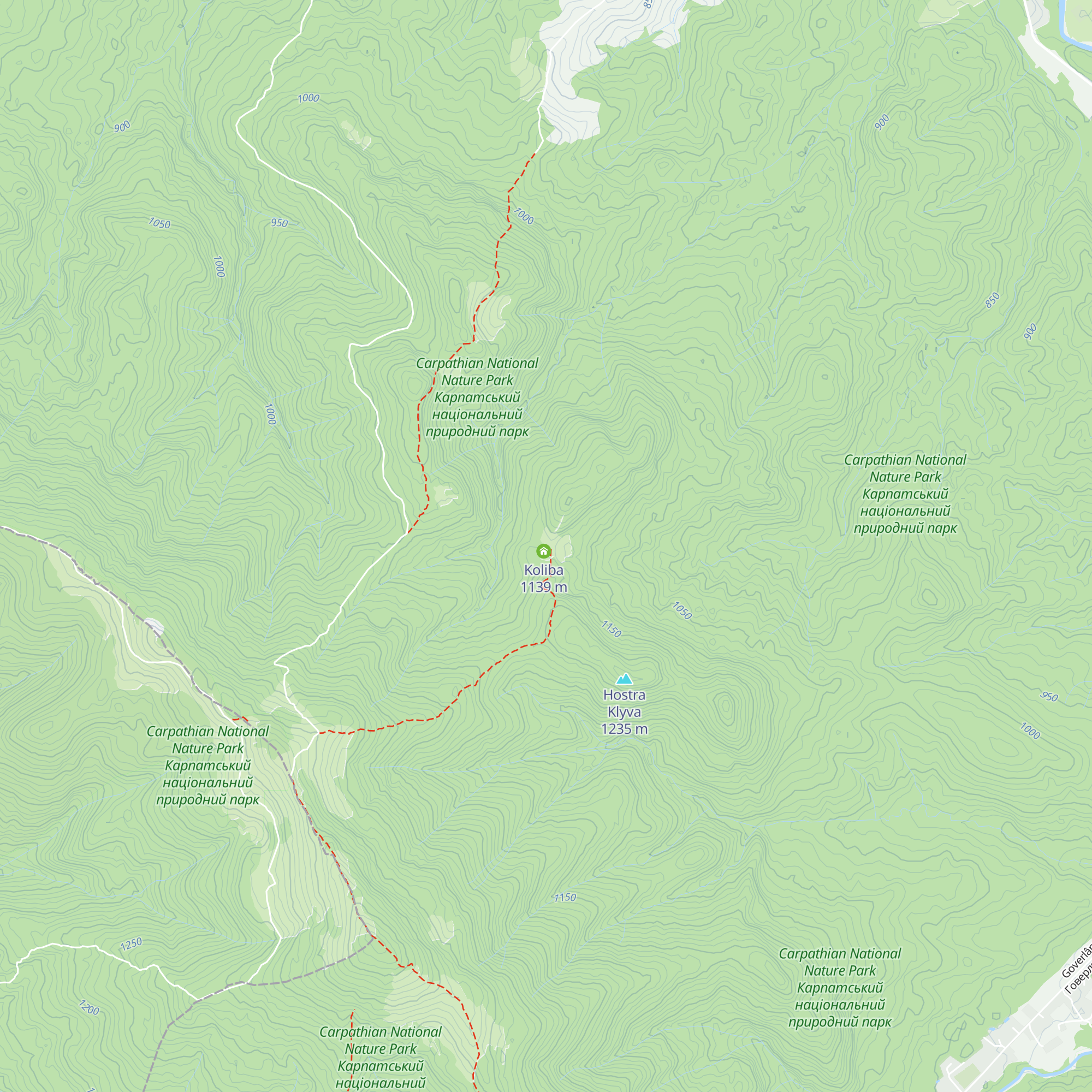 Borsuchyna Mountain Hut map