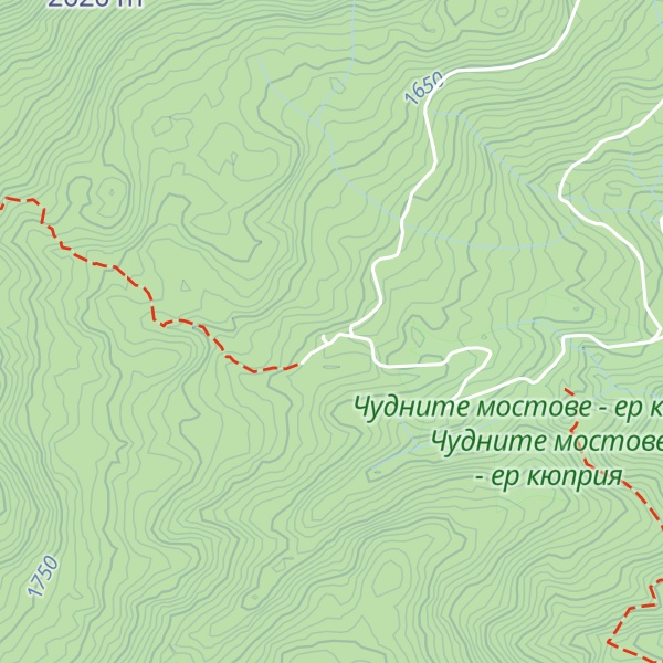 Map of Hizha Skalni Mostove