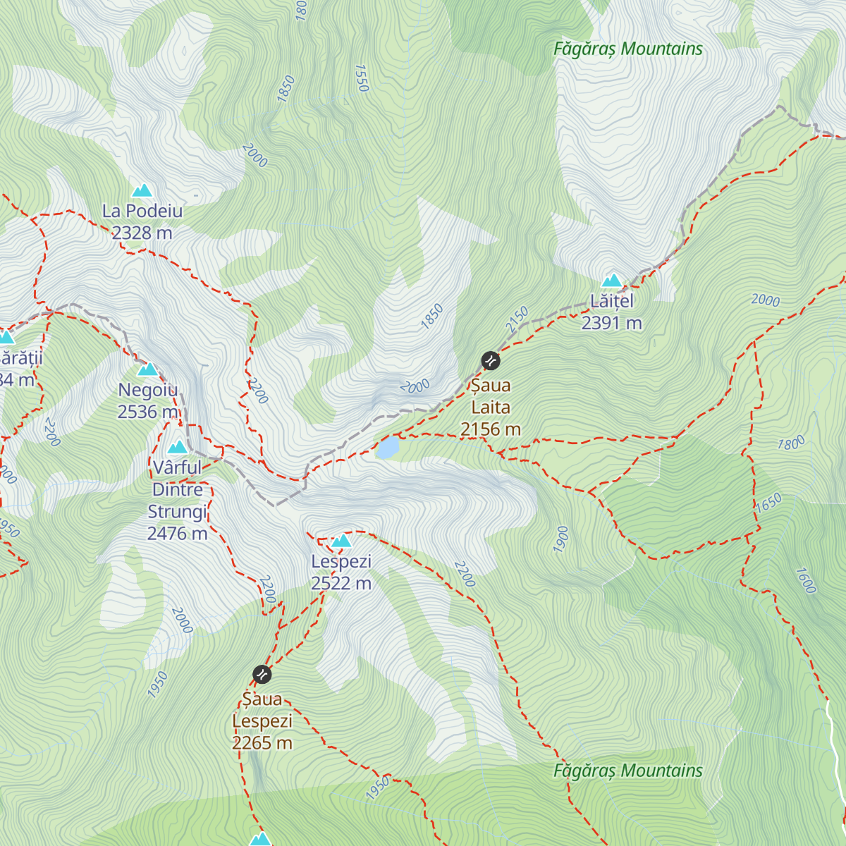 Refugiul Călțun map