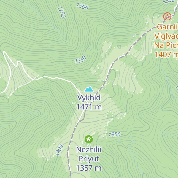 Map of Vykhid