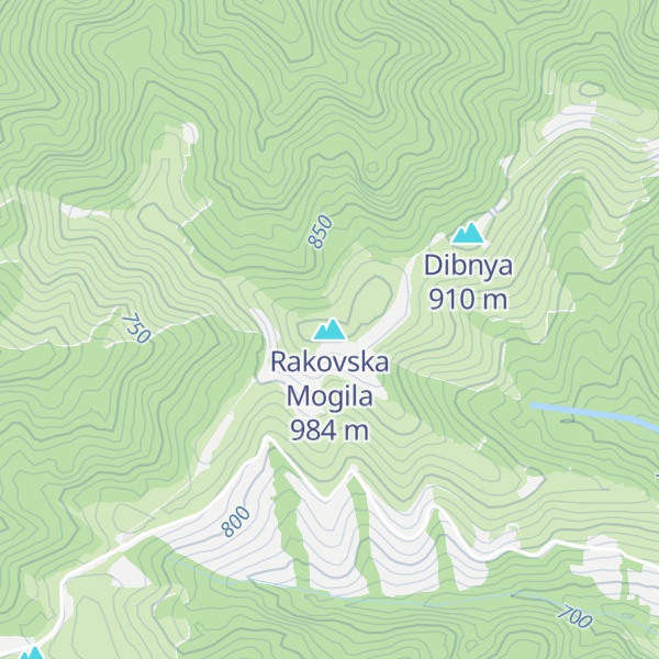 Map of Rakovska Mogila