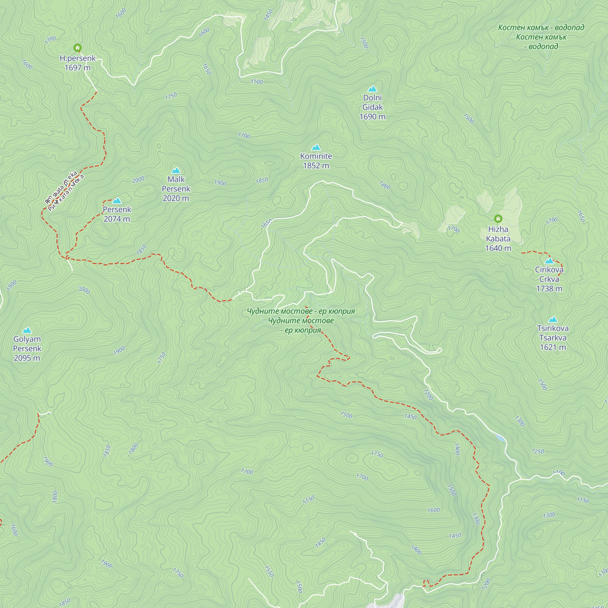 Hizha Chudni Mostove map