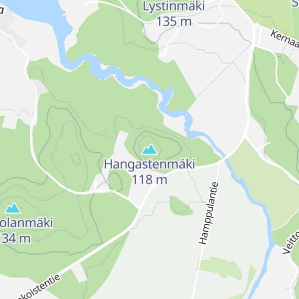 Map of Hangastenmäki