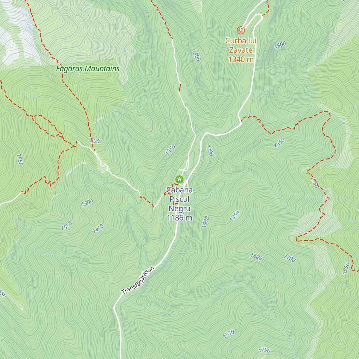 Cabana Piscul Negru map