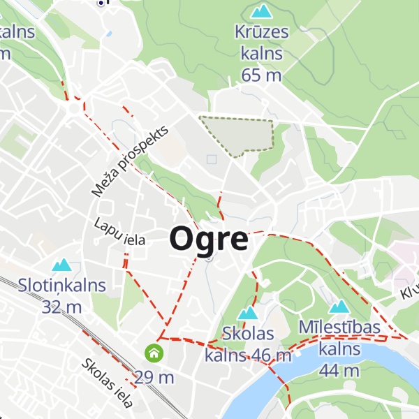 Map of Zvaigžņu kalns