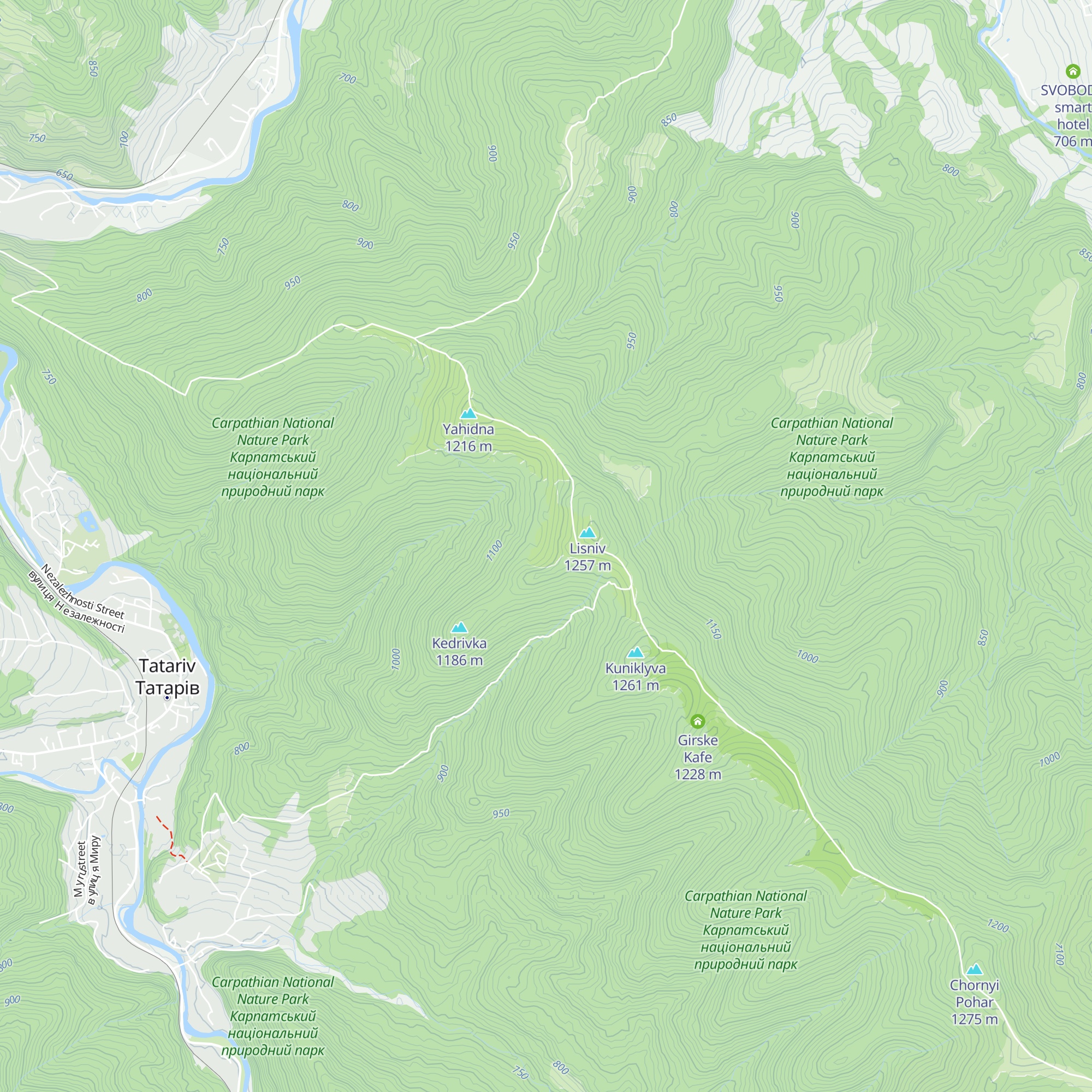 "Pid G. Lisniv" map