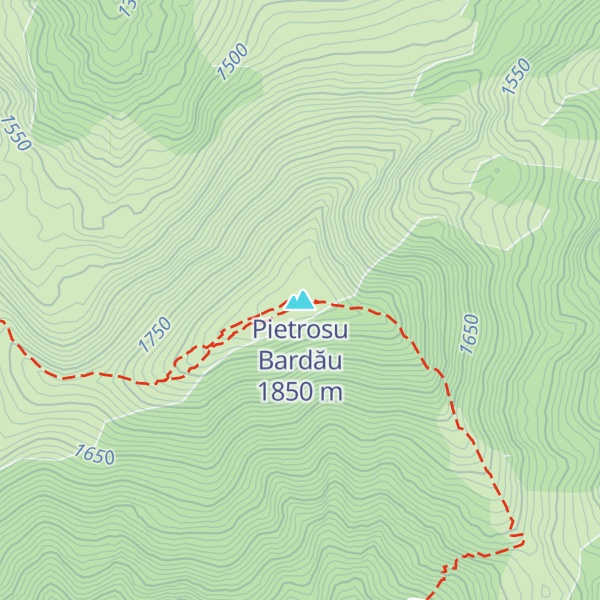 Map of Pietrosu Bardău