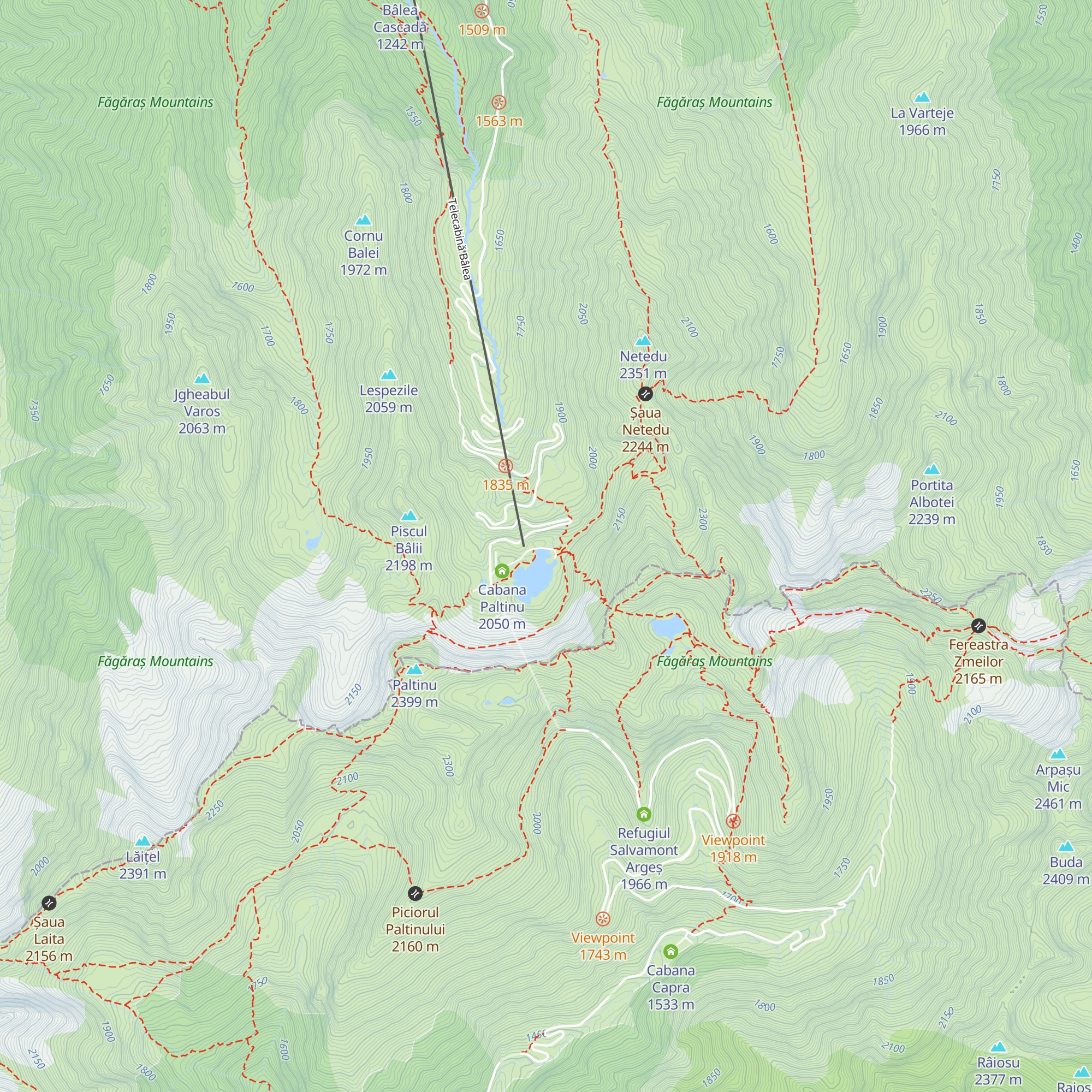 Cabana Bâlea Lac 2 map