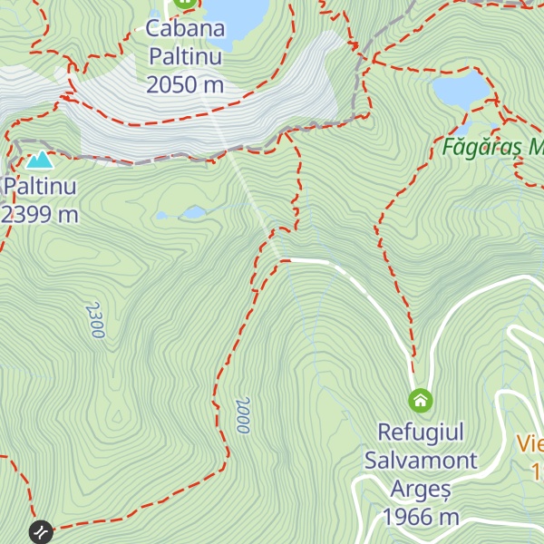 Map of Refuge Balea Tunnel