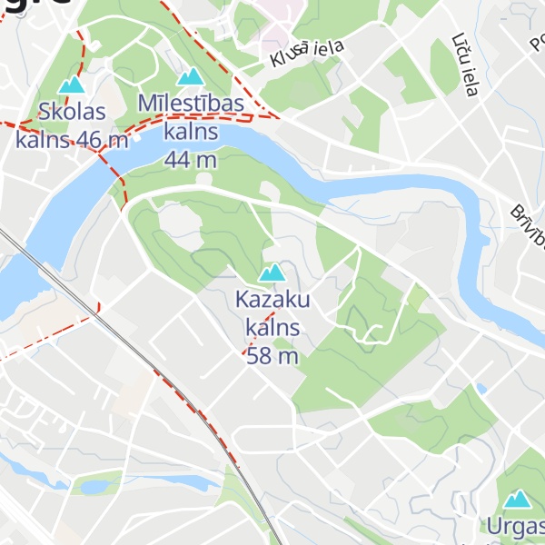 Map of Kazaku kalns