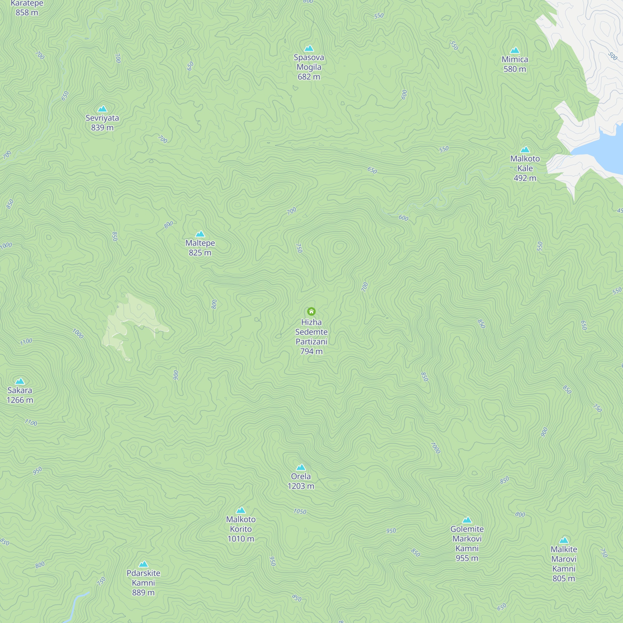 Hizha Sedemte Partizani map