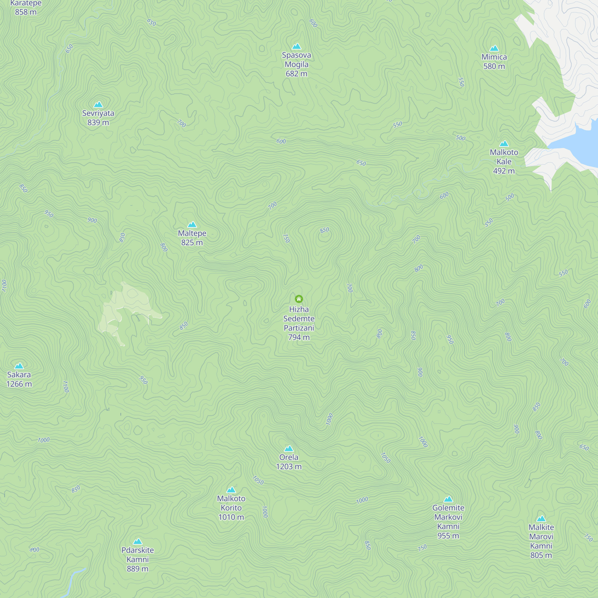 Hizha Sedemte Partizani map