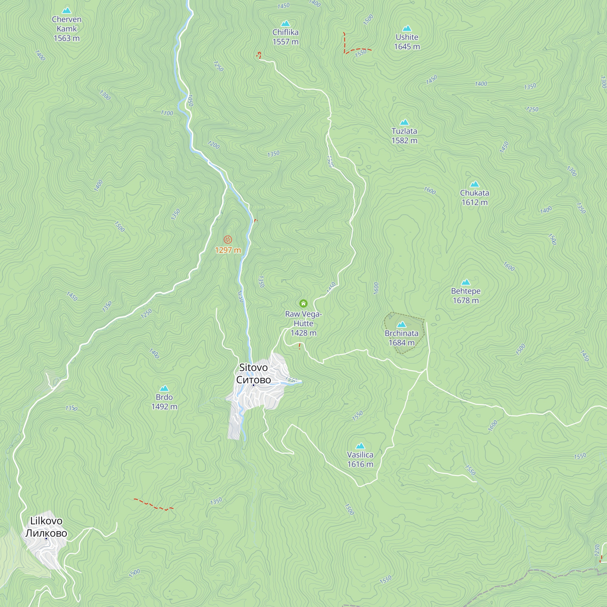 Raw Vega- Hütte map