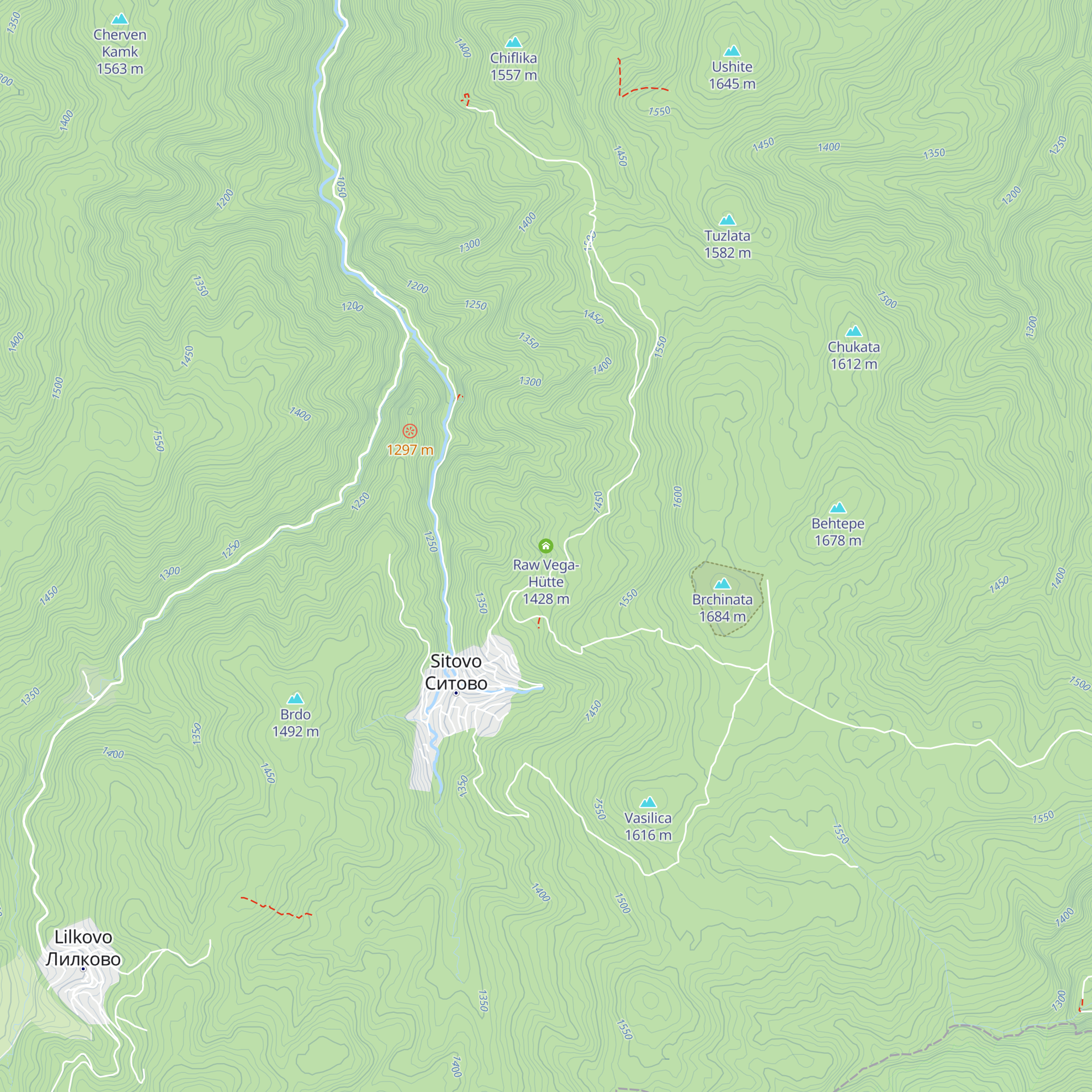 Raw Vega- Hütte map