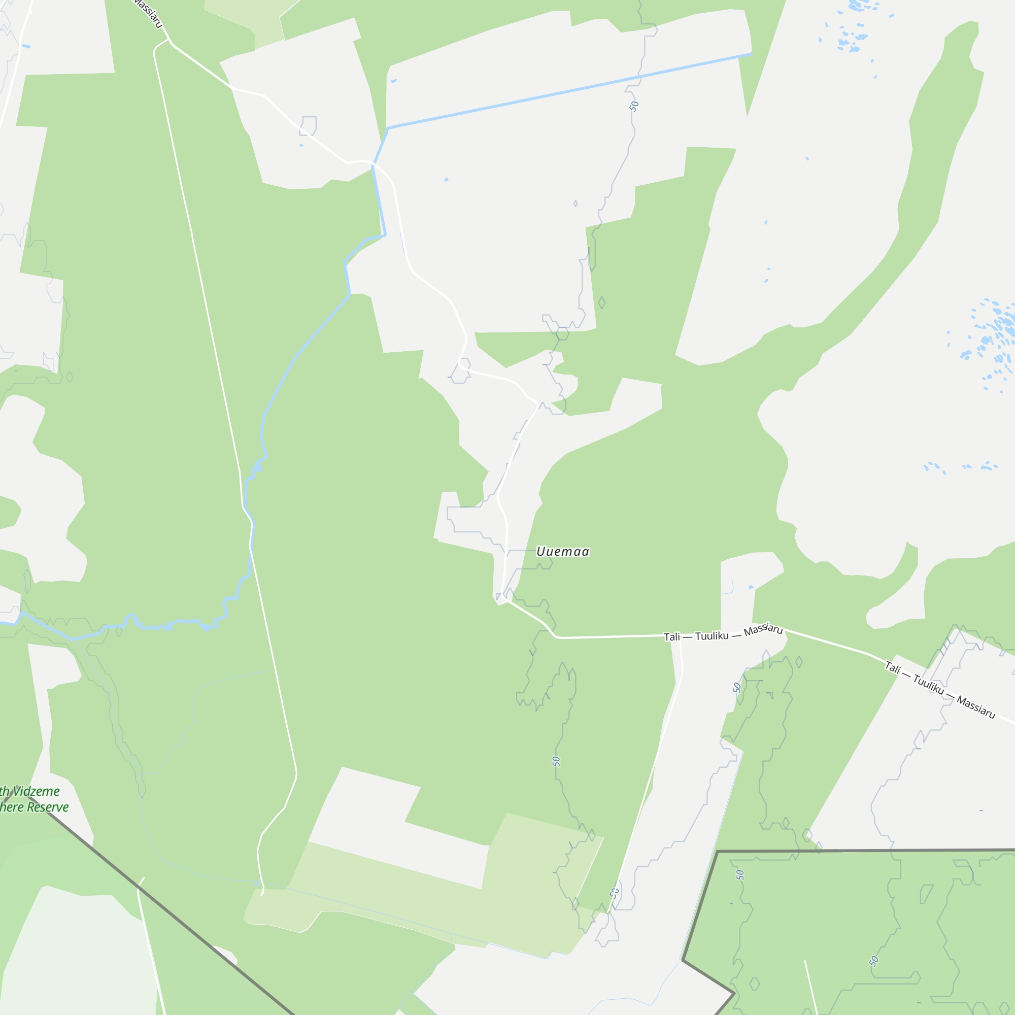Kaubaru forest hut map