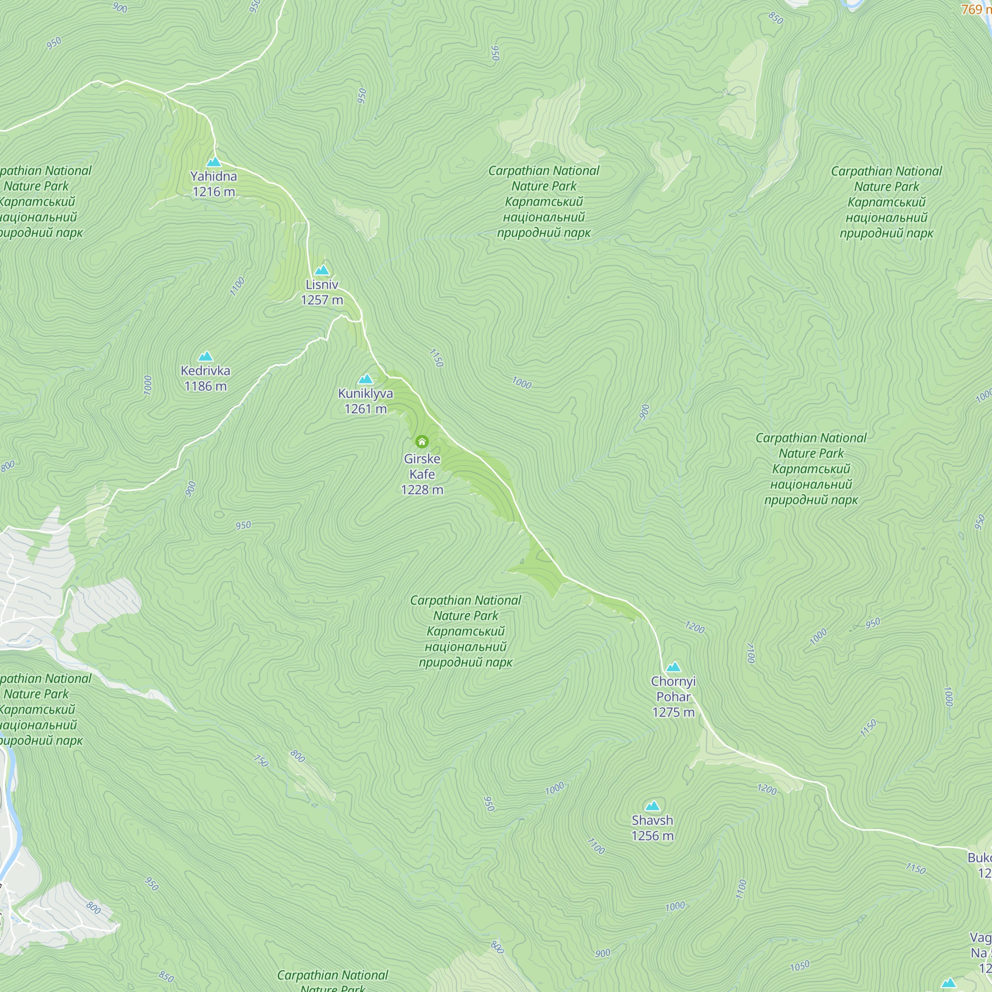 "Pid Kuniklivoyu" map